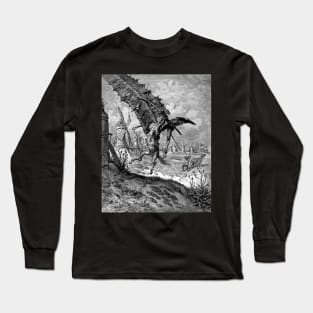 Tilting at Windmills - Don Quixote - Gustave Dore Long Sleeve T-Shirt